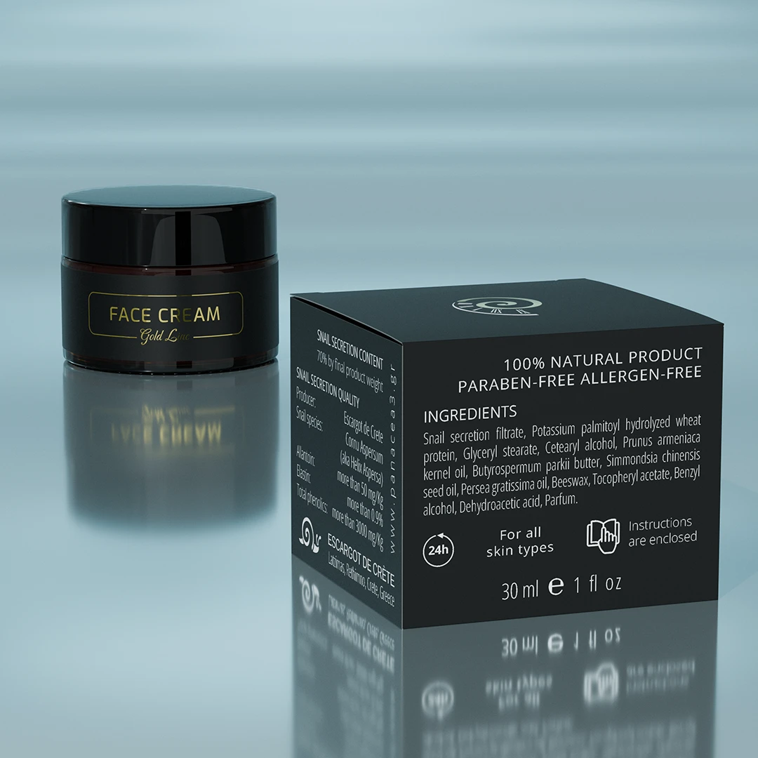 PANACEA3 Face Cream from snail secretion 24h, Gold Line